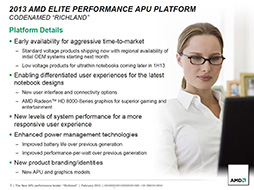 画像ギャラリー No.003のサムネイル画像 / AMD,「Richland」こと新世代A-Series APUを発表。電力効率と性能の向上を図った“Trinity+”的な存在
