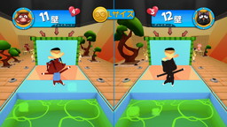 画像ギャラリー No.005のサムネイル画像 / ポーズを取って壁の穴をすり抜けるSwitch「わいわい！ ウォールチャレンジ」が配信開始