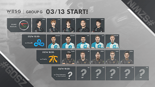 ���������꡼ No.001�Υ���ͥ������ / ��WESG2017 World Finals�פΡ�CS:GO�������SCARZ Absolute���о졣Cloud 9��Fnatic�鶯��ȷ���