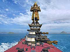 「World of Warships」，艦橋が甲冑姿の武士に変貌する新スキン“日本の城 ‐ 扶桑”が登場に