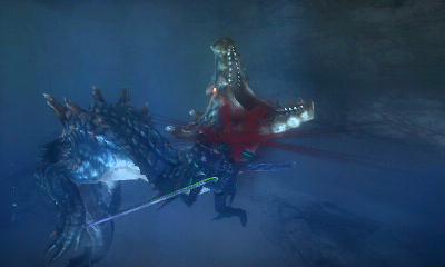 画像ギャラリー No.005のサムネイル画像 / 3DS「モンスターハンター3(トライ)G」,水中でのアクションも気になる武器カテゴリ6種類の概要を公開