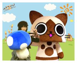 画像ギャラリー No.007のサムネイル画像 / 「モンハン」グッズを購入するとアイルーと記念写真が撮れる新企画がスタート