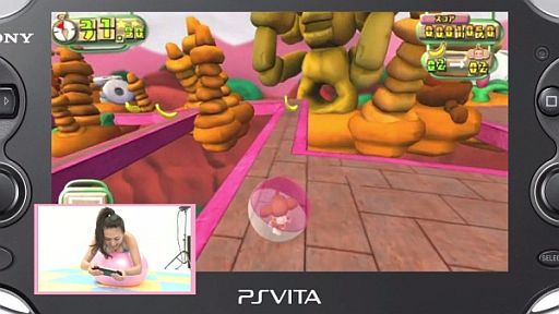 画像ギャラリー No.004のサムネイル画像 / 「スーパーモンキーボール 特盛あそビ〜タ!」,川村ゆきえさんが挑戦するプレイ動画の第2弾を公開