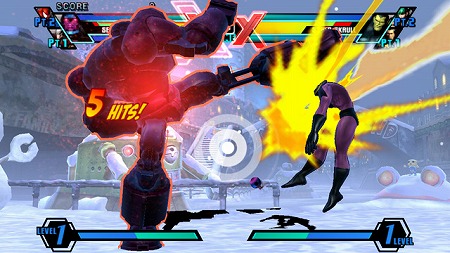 画像ギャラリー No.004のサムネイル画像 / PS Vita版「ULTIMATE MARVEL VS. CAPCOM 3」のタッチパネルや「near」を使った機能を紹介。Wi-Fi通信では対戦だけでなく観戦も可能