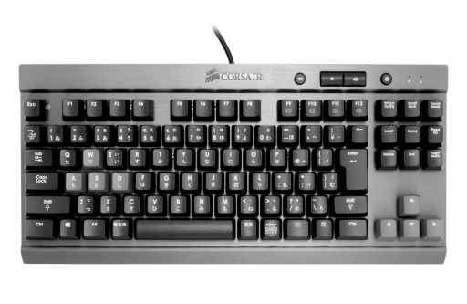 赤軸採用のCorsair製10キーレスキーボード「K65」に日本語配列が加わる
