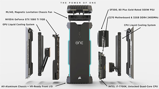 Corsair初のゲームPC「CORSAIR ONE PRO」が10月14日に国内発売