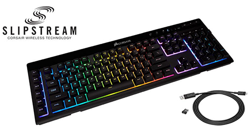 画像ギャラリー No.007のサムネイル画像 / Corsairのワイヤレス&ワイヤード対応キーボード「K57 RGB」が国内発売。独自の低遅延ワイヤレスとBluetooth 4.2に対応
