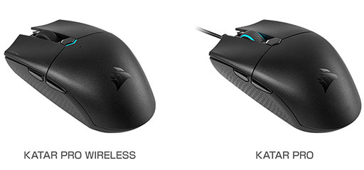 画像ギャラリー No.001のサムネイル画像 / Corsair製軽量マウス「KATAR PRO」シリーズが発売。ワイヤレスモデルは単3形乾電池1本で最大135時間動作を実現