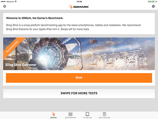 画像ギャラリー No.002のサムネイル画像 / iOS版「3DMark」に,OpenGL ES 3.1対応テスト「Sling Shot Extreme」が加わる。ハイエンドのAndroidデバイスと横並び比較が可能に