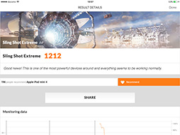 画像ギャラリー No.006のサムネイル画像 / iOS版「3DMark」に,OpenGL ES 3.1対応テスト「Sling Shot Extreme」が加わる。ハイエンドのAndroidデバイスと横並び比較が可能に