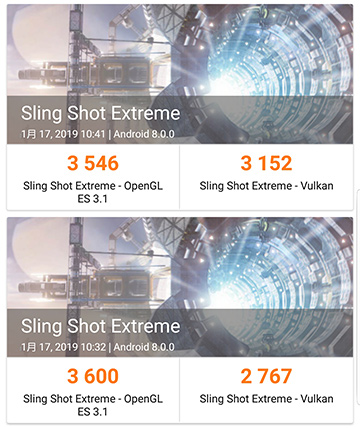 Androidǡ3DMarkפåץǡȡVulkanǡSling Shot Extremeפ˺Ŭ