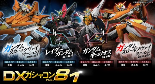 ガンダムオンライン レイダーガンダムなど新機体4機が登場する Dxガシャコンvol 81 が配信