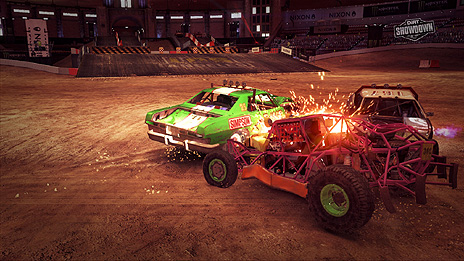 画像ギャラリー No.001のサムネイル画像 / 「DiRT Showdown」の最新情報公開。ただ当てればいいってものじゃない,ライバル車に与えるダメージについて