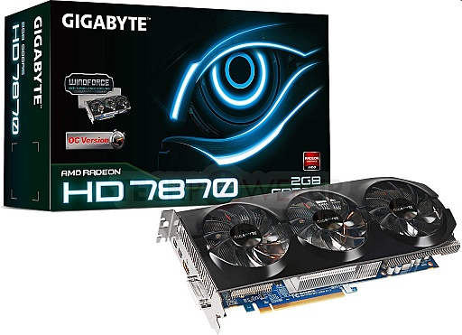 画像ギャラリー No.002のサムネイル画像 / OC仕様で独自クーラー搭載のGIGA-BYTE製HD 7870&HD 7850カード