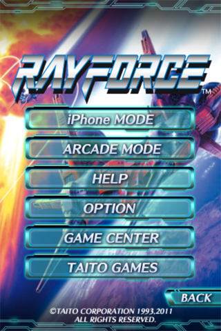 ���������꡼ No.004�Υ���ͥ������ / iPhone/iPod Touch�ǡ�RAYFORCE�פ������ۿ����֥��å�����졼�����פ�Ũ����ݤ����ϥ��������ι������ܻؤ�