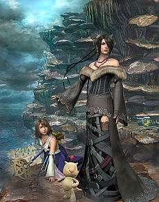 Final Fantasy X X 2 Hd Remaster 登場キャラクターのイメージcgが明らかに 聖なる泉のhd版ビジュアルも公開
