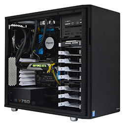 画像ギャラリー No.002のサムネイル画像 / サイコム,CPUとGPUを簡易液冷化したゲームPCを静音PCケースに変更