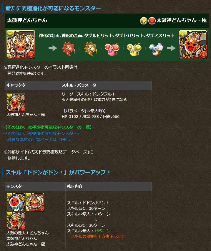 画像集no 004 パズドラ ヘラ 降臨 や ゼウス降臨 など一部ダンジョンが9月8日より常設に 太鼓の達人プラス コラボの復活やモンスターの新究極進化も公開