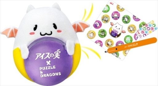 画像集#009のサムネイル/「パズル&ドラゴンズ」と江崎グリコの「アイスの実」で,オリジナルの待ち受け画像が必ずもらえるコラボが9月15日に開始。たまドラぬいぐるみなどが当たるチャンスも