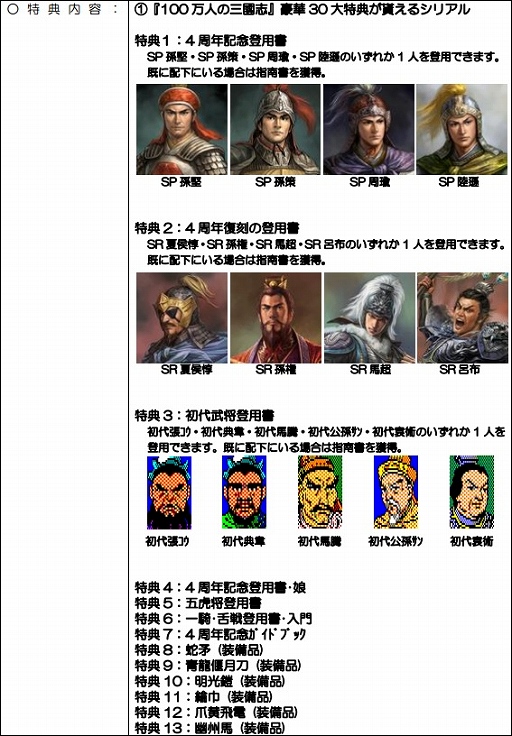画像集#003のサムネイル/「100万人の三國志」,4周年を記念した30大特典付きガイドブックが発売