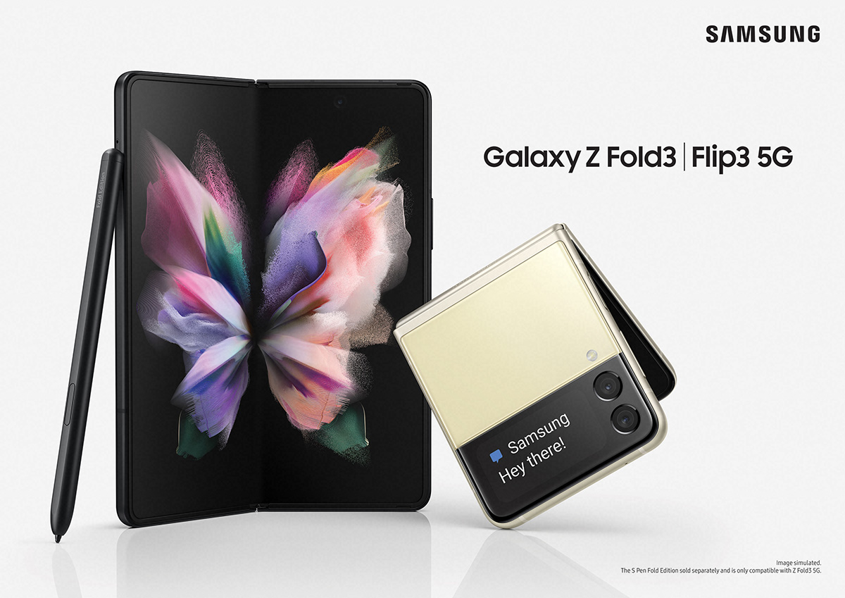 Samsung，折りたたみ式スマホ「Galaxy Z Fold3」と「Galaxy Z Flip3