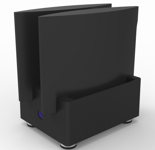 画像ギャラリー No.001のサムネイル画像 / 2台のnasneを縦置きして,ファンで冷却もできるスタンドが発売