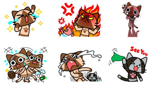 アイルーが「LINE」のスタンプに登場。バリエーション豊かな40種