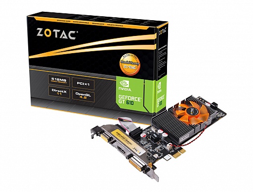 ZOTAC,PCIe x1接続のGT 610カードなど,GT 600シリーズ搭載の7製品