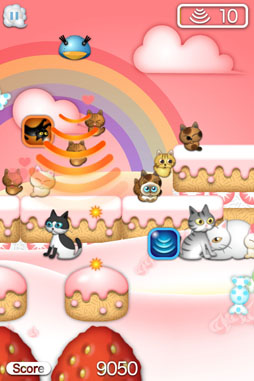 画像ギャラリー No.004のサムネイル画像 / iOS用アプリ「ネコアップ2」が,5月29日に配信。UFOに乗って猫達を集めよう