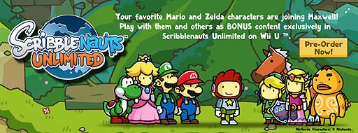 画像集#001のサムネイル/5th Cellの「Scribblenauts Unlimited」Wii U版に，マリオやヨッシー，リンクらが登場