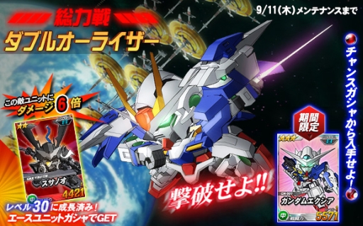 画像ギャラリー No.001のサムネイル画像 / 「SDガンダムオペレーションズ」の総力戦に「ダブルオーライザー」が登場