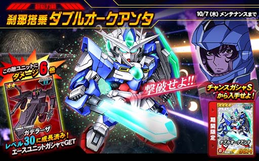 Sdガンダムオペレーションズ 超総力戦 刹那搭乗ダブルオークアンタ が開催
