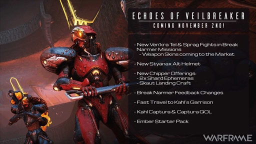 画像ギャラリー No.003のサムネイル画像 / 「Warframe」,11月2日のアップデート「反響するベールブレイカー」,今冬リリース予定「Lua’s Prey」の情報を公開