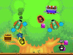 画像ギャラリー No.002のサムネイル画像 / ふわふわ対戦アクション「もけもけ」,DSiウェアとして7月25日に配信開始