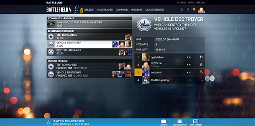 Battlefield 4 のソーシャルサービス バトルログ を紹介するムービーが公開 タブレットやスマートフォンとの連携を強化