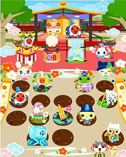 画像ギャラリー No.003のサムネイル画像 / 「ホッコリ!たまごっち〜な」秋の雅楽祭に「太鼓の達人」のコラボキャラが登場