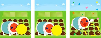 画像ギャラリー No.006のサムネイル画像 / 「ホッコリ!たまごっち〜な」秋の雅楽祭に「太鼓の達人」のコラボキャラが登場