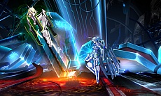 画像集#030のサムネイル/AC版「BLAZBLUE CHRONOPHANTASMA」,秋のバージョンアップで「セリカ=A=マーキュリー」と「Λ-No.11-(ラムダ)」が参戦