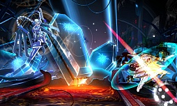 画像集#045のサムネイル/AC版「BLAZBLUE CHRONOPHANTASMA」,秋のバージョンアップで「セリカ=A=マーキュリー」と「Λ-No.11-(ラムダ)」が参戦