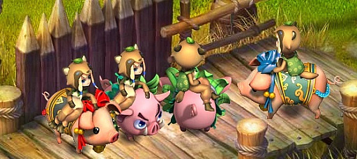 画像ギャラリー No.001のサムネイル画像 / 「ソラノヴァ」,ブタの新乗騎装備“逃走ボア”が登場。“逃走キャンペーン”も本日より開催