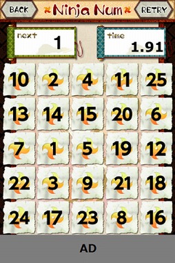 画像ギャラリー No.002のサムネイル画像 / タップの速さを競うiOS向けアプリ「Ninja numbers」が期間限定で無料配信中