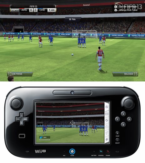 Wii U版 Fifa 13 ワールドクラス サッカー Wii U Gamepadを使用した ほかのコンシューマ機版とは異なる特徴的なゲームシステムを紹介