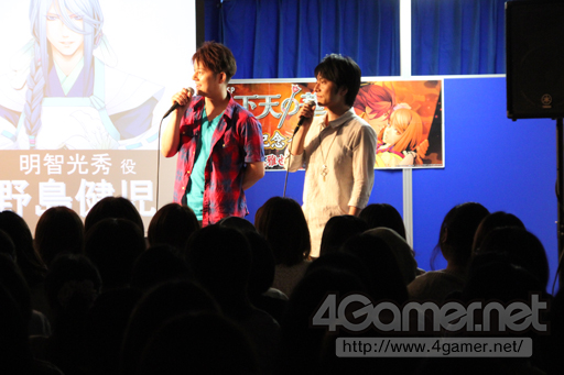 画像ギャラリー No.003のサムネイル画像 / 「下天の華」の発売記念イベントが開催。織田信長役の松風雅也さんと明智光秀役の野島健児さんがトークを繰り広げた会場の模様をレポート