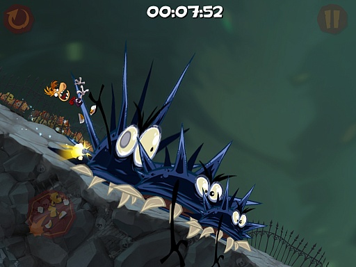 画像ギャラリー No.007のサムネイル画像 / App Storeスタッフも太鼓判の傑作。スマートフォン向けアクション「レイマン ジャングル ラン」を紹介する「(ほぼ)日刊スマホゲーム通信」第176回