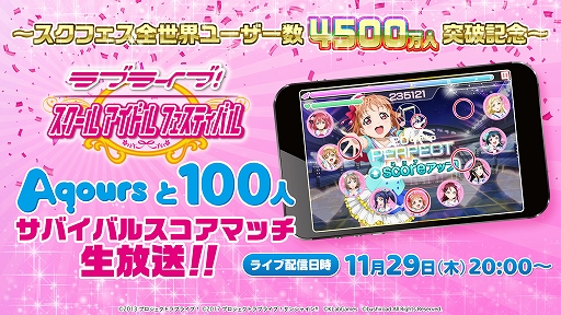 画像ギャラリー No.004のサムネイル画像 / 「スクフェス」,キャンペーン“全世界同時チャレンジ”にキズナアイが挑戦。Aqoursが出演する特別番組も配信