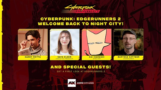 画像ギャラリー No.002のサムネイル画像 / 「サイバーパンク: エッジランナーズ2」最新情報をAnime Expo 2026で公開へ。新たな主人公たちによる独立した物語を，全10話構成で描く