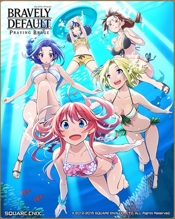 画像ギャラリー No.001のサムネイル画像 / 「ブレイブリーデフォルト プレイングブレージュ」トレジャーハンター部隊トレゾ・アドヴェント」がSR＋の水着バージョンで登場