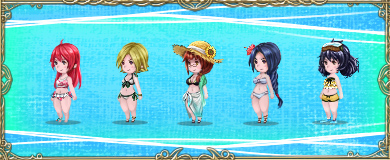 画像ギャラリー No.007のサムネイル画像 / 「ブレイブリーデフォルト プレイングブレージュ」トレジャーハンター部隊トレゾ・アドヴェント」がSR＋の水着バージョンで登場