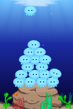 画像ギャラリー No.002のサムネイル画像 / 「くらげタワー」がApp Storeに登場。降ってくるくらげを積み上げよう
