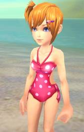 画像ギャラリー No.002のサムネイル画像 / 「デーモンハンティング」アイテムモールでドット柄の「水着ピンク」が販売開始